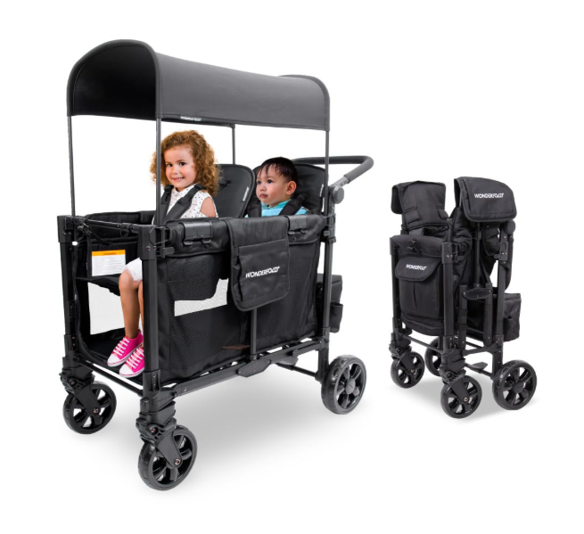 Wonderfold W2 Elite Pro Stroller Wagon, 2026, Jet Black