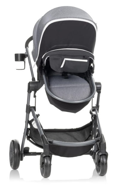 Evenflo Pivot Vizor Travel System Stroller, Chasse Black, 2025