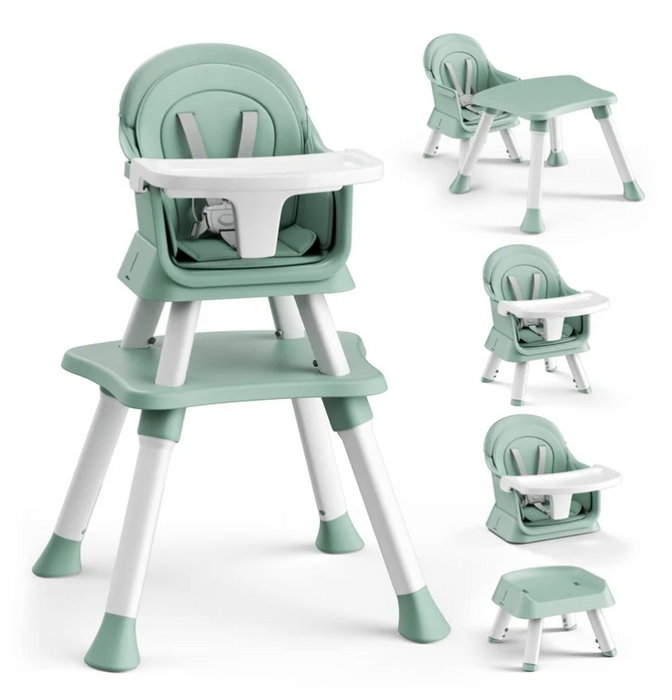 AILEEKISS 8 in 1 Baby High Chair, Green
