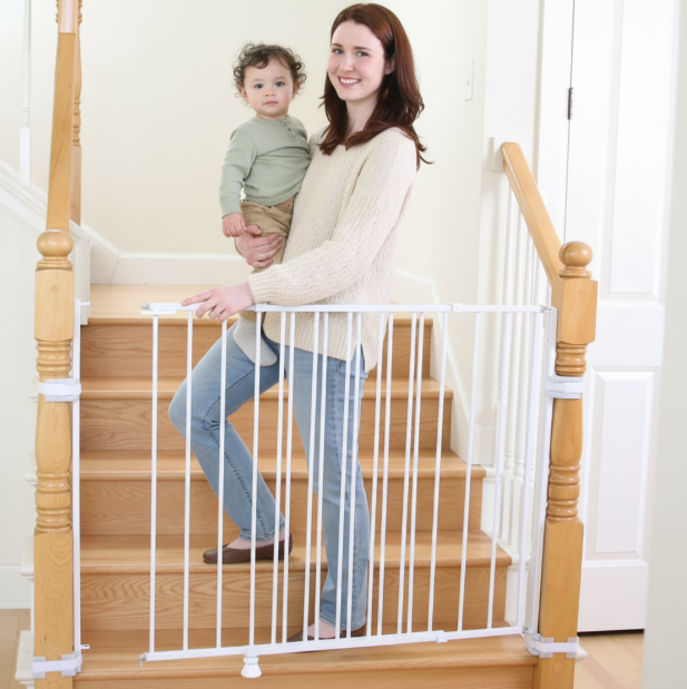 Regalo Extra Tall Top of Stairs Gate, White