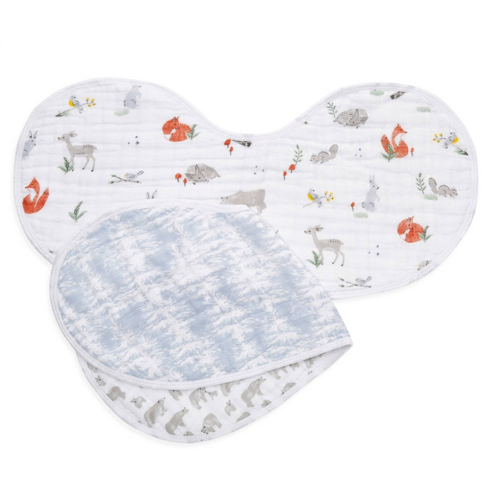Aden + Anais Boutique Silky Soft Burpy Bibs 2 Pack, Naturally