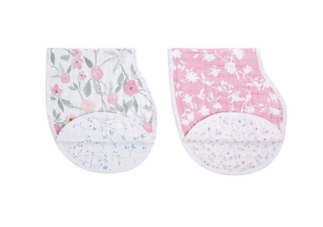 Shop Aden + Anais Boutique Silky Soft Burpy Bibs 2 Pack, Ma Fleur at GoodBuy Gear
