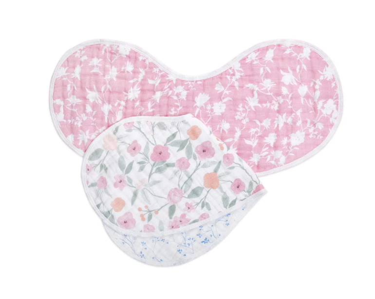 Shop Aden + Anais Boutique Silky Soft Burpy Bibs 2 Pack, Ma Fleur at GoodBuy Gear