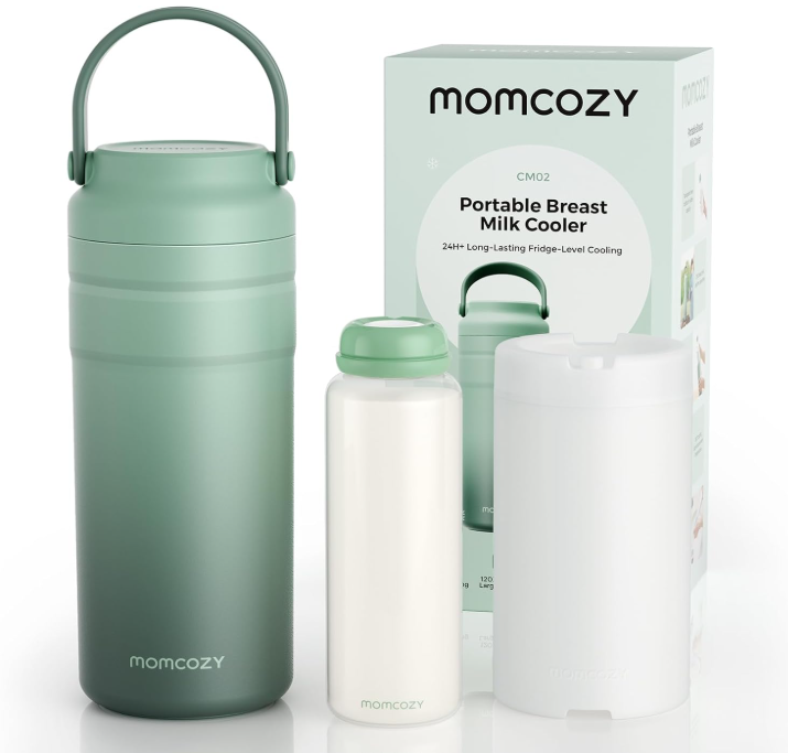 Momcozy Portable Breastmilk Cooler, 12oz CM02, Green