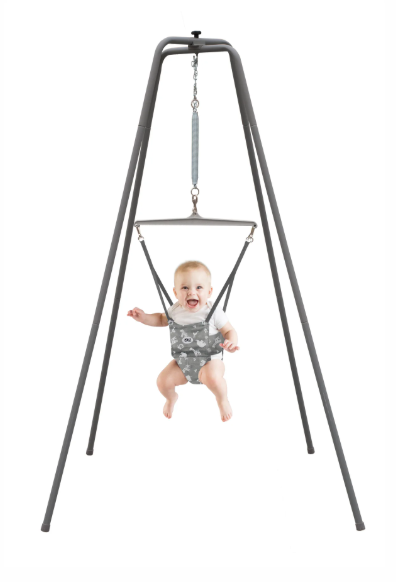 Jolly Jumper Baby Jumper Elite With Super Stand, Gray Safari