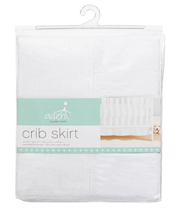 Aden + Anais Crib Skirt, White