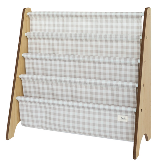 Shop 3 Sprouts Book Rack, Gingham Beige at GoodBuy Gear