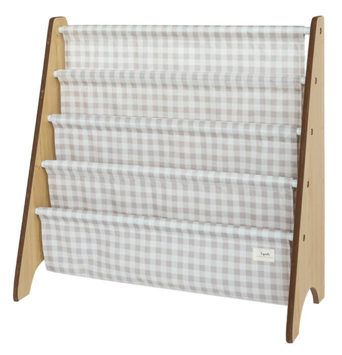 Shop 3 Sprouts Book Rack, Gingham Beige at GoodBuy Gear