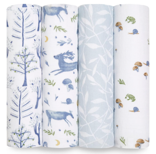 Shop Aden + Anais Cotton Muslin Swaddles Pack of 4, Outdoors at GoodBuy Gear