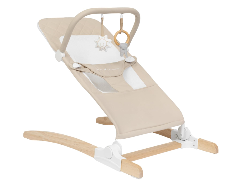 Baby Delight Heirloom Aspen Wood Bouncer, Organic Oat