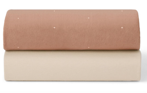 Shop Snuz 2 Pack Fitted Sheets, Blush Dot at GoodBuy Gear