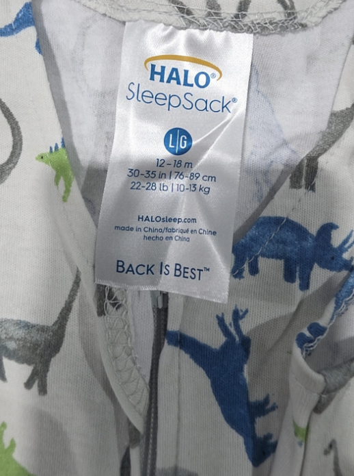 Halo Cotton Sleepsack, Dinosauria, Large