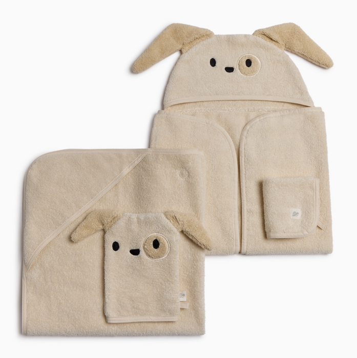Tiny Kind Cozy Critter Bath Time Set 4 Piece, Dog