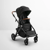 Shop Mockingbird Single to Double 3.0 Stroller, 2026, Charcoal with Penny Leather, Solid Black at GoodBuy Gear