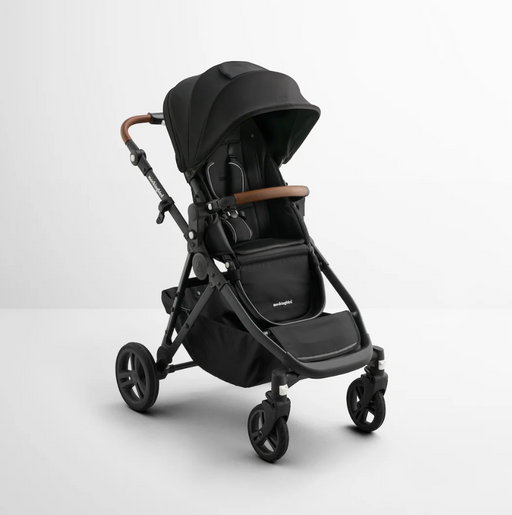Shop Mockingbird Single to Double 3.0 Stroller, 2026, Charcoal with Penny Leather, Solid Black at GoodBuy Gear