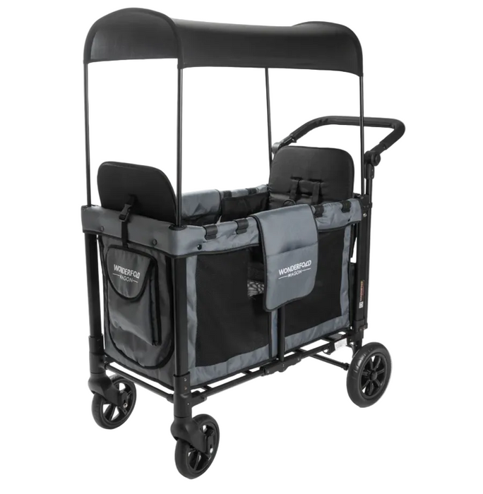 Wonderfold W2 Original Multifunctional Double Stroller Wagon, 2023, Charcoal Gray