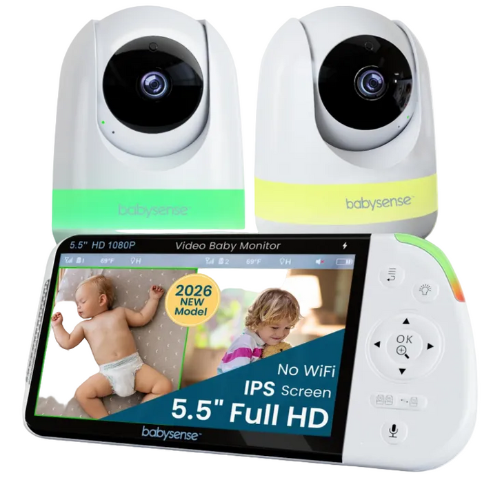 Babysense Max View Video Baby Monitor with 2 Cameras
