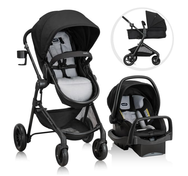 Evenflo Pivot Modular Travel System, 2025, Oxford Black