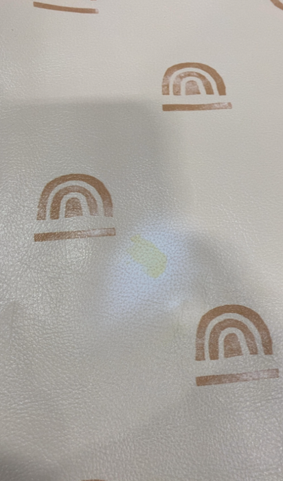 Toki Kids Vegan Leather Mat Standard, Rainbow Cream