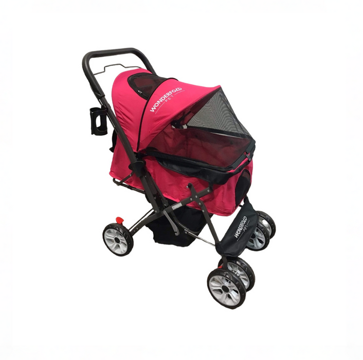 Wonderfold P1 Pet Stroller, Ruby Pink