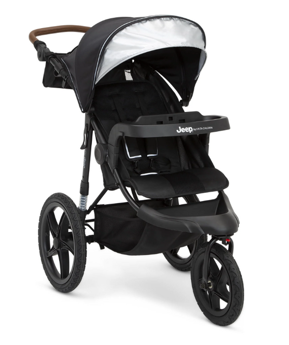Delta Children Jeep TurboGlyde Jogging Stroller, 2025, Black