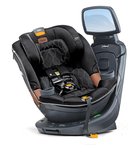 Chicco Fit360 Cleartex Rotating Convertible Car Seat, 2026, Black, Zip