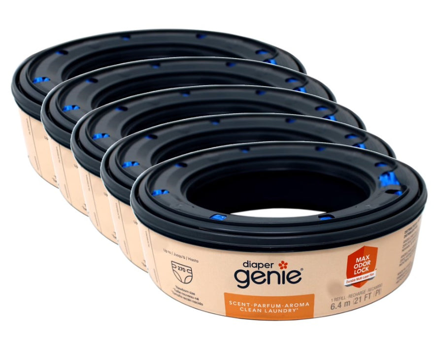 Diaper Genie Refill Bags, Clean Laundry Scent, 5pk of 270