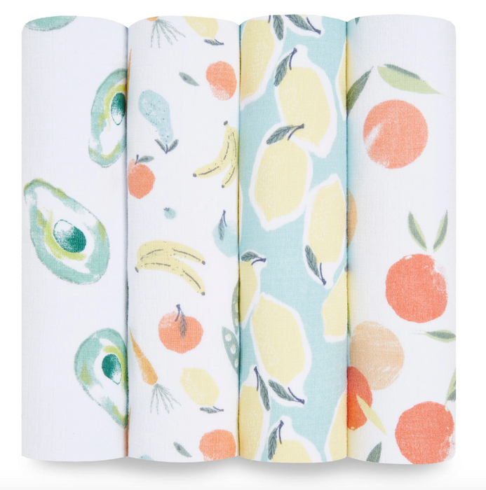 Aden + Anais Cotton Muslin Swaddles Pack of 4, Farm To Table