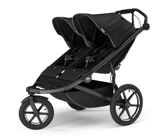 Thule Urban Glide 3 Double Stroller, Black, 2026, Magnetic Harness