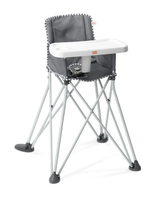 Bright Starts Pop 'N Dine Portable High Chair, Grey