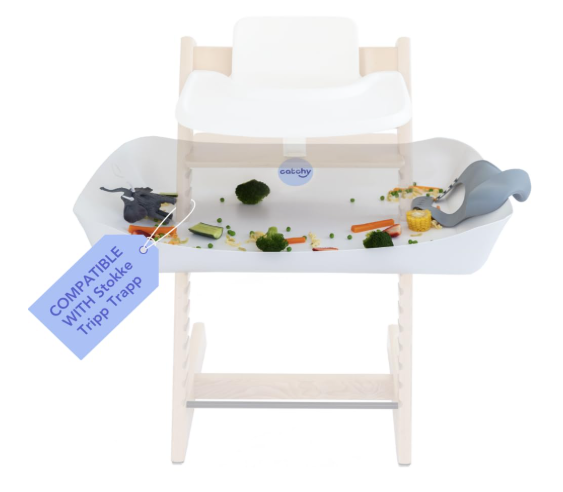 Catchy The Food Catcher For High Chairs, For Tripp Trapp, Sandstone