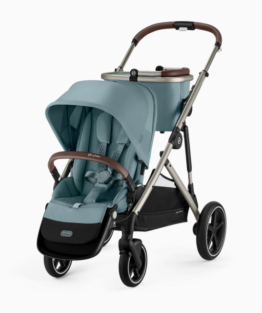 Cybex Gazelle S Modular Stroller, Taupe Frame, Stormy Blue, 2025
