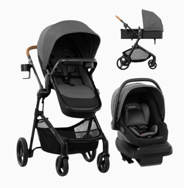 Evenflo Pivot NXT Travel System, 2025, Silverado gray