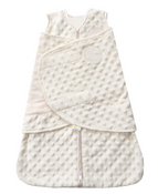 Shop Halo Sleepsack Swaddle Plushy Dot Velboa, Cream, Newborn at GoodBuy Gear