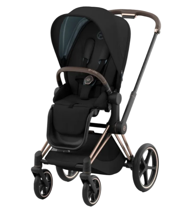 Cybex PRIAM4 Stroller, Deep Black, Rose Gold, 2025