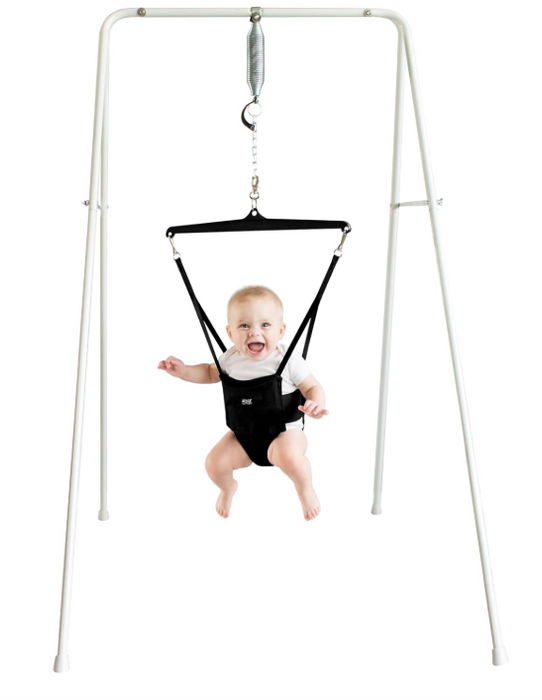 Jolly Jumper Baby Jumper Classic With Stand, Carbon Black Saddle