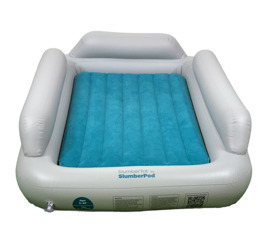 Shop SlumberPod SlumberTot Inflatable Toddler Bed, Gray/Teal at GoodBuy Gear