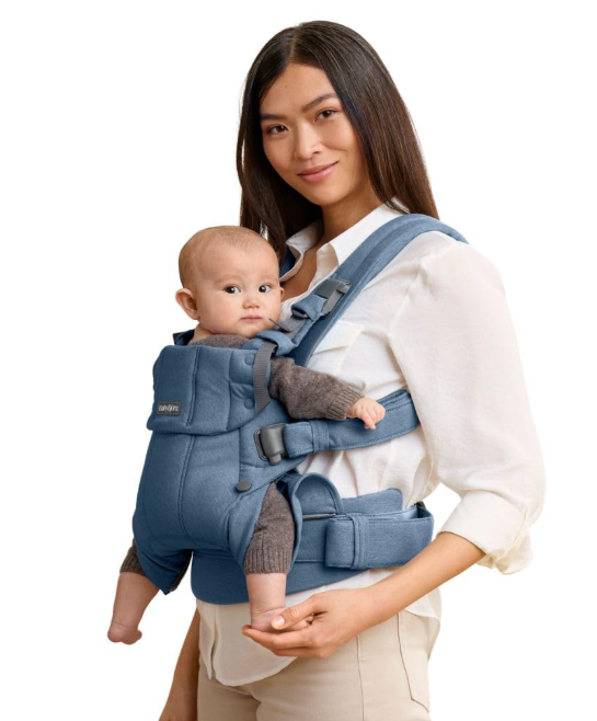 BabyBjorn Baby Carrier Harmony, Blue Melange, Woven Mélange