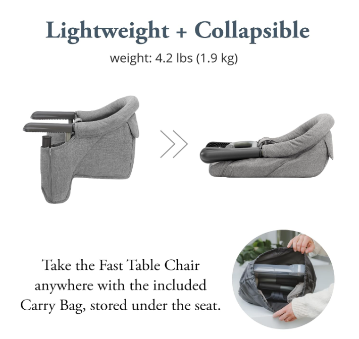 Inglesina Fast Table Chair, Stone Gray Melange