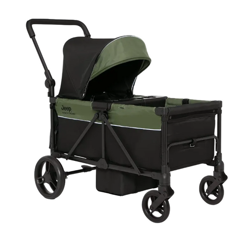 Shop Delta Children Jeep TurboGlyde Stroller Wagon, 2025, Black/Green at GoodBuy Gear