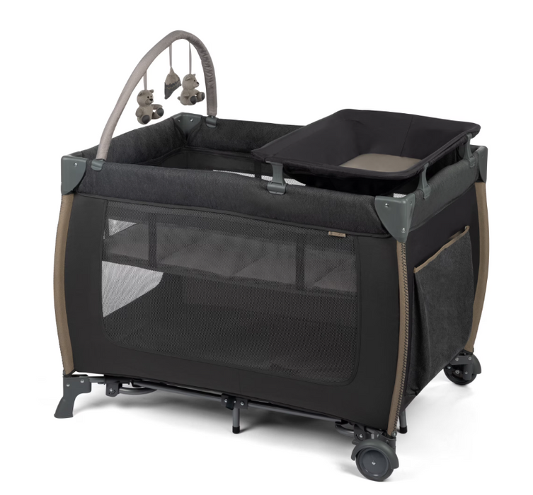 Monbebe Play Yard with Full-Size Rocking Bassinet, Castle Point