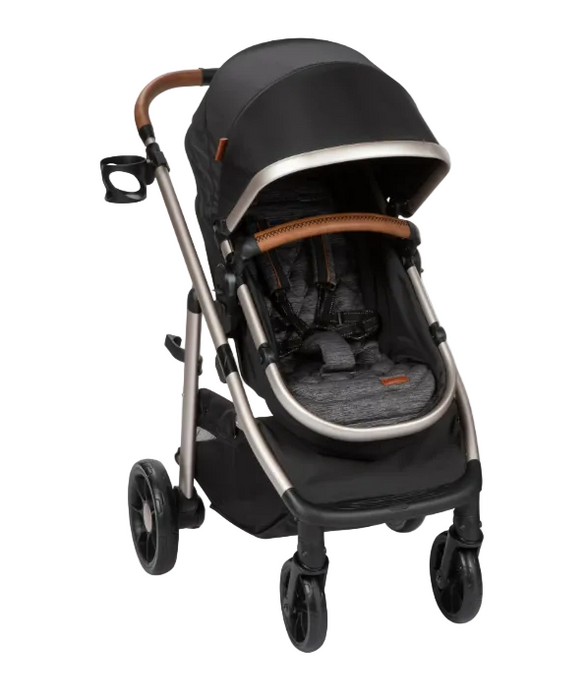 Monbebe Lynx 6-in-1 Modular Travel System Stroller, Black & Gold, 2025