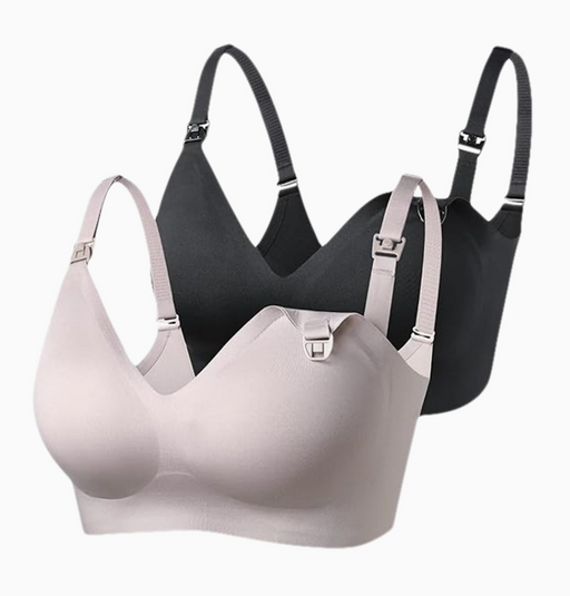 Shop Momcozy Ultra Soft & Omni Maternity Nursing Bra (2 Pack), Black/Brown, XXXLarge at GoodBuy Gear
