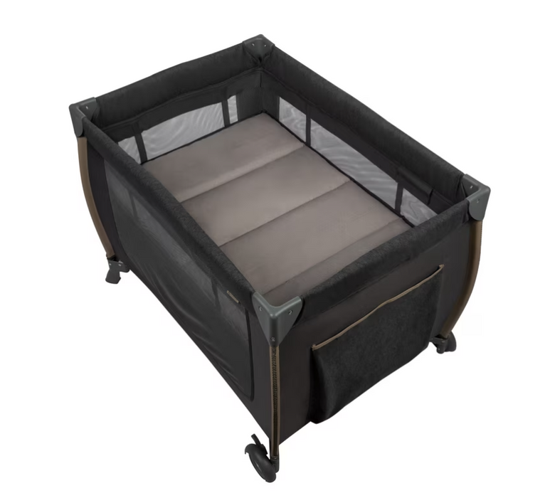 Monbebe Play Yard with Full-Size Rocking Bassinet, Castle Point