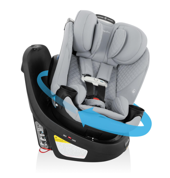 Evenflo Revolve 360 Slim 2-in-1 Rotational Car Seat With SensorSafe, Quartz, 2025