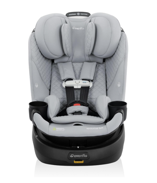 Evenflo Revolve 360 Slim 2-in-1 Rotational Car Seat With SensorSafe, Quartz, 2025