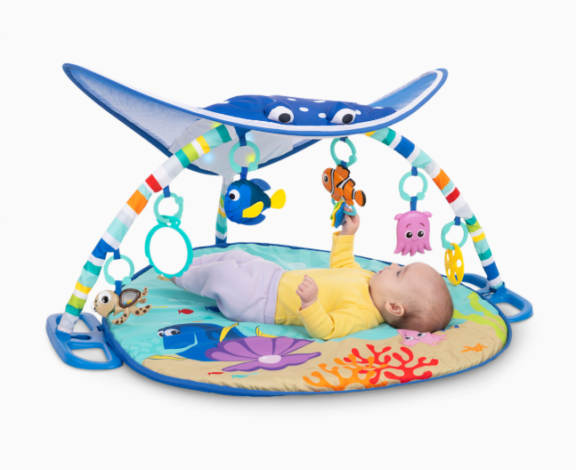 Disney Baby Finding Nemo Mr. Ray Ocean Lights Activity Gym, Newborn+