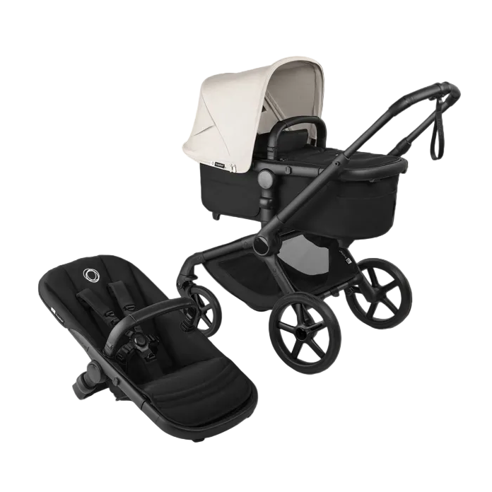 Shop Bugaboo Fox 5 Stroller, 2025, Black Frame, Midnight Black/Misty White at GoodBuy Gear