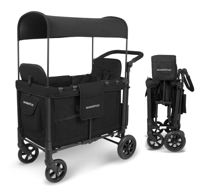Wonderfold W2 Original Multifunctional Double Stroller Wagon, Black, unknown
