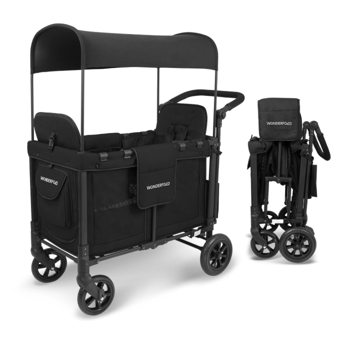 Wonderfold W2 Original Multifunctional Double Stroller Wagon, Black, unknown
